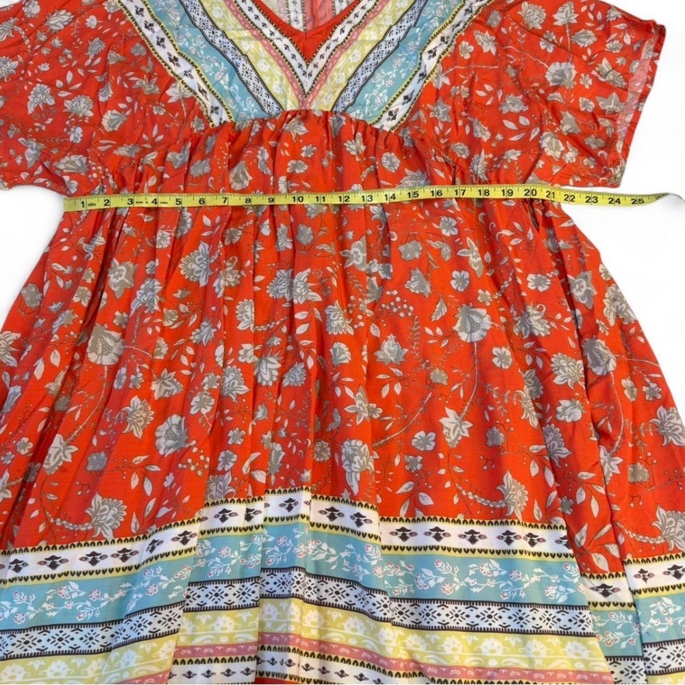 Haptics Floral Boho Peasant Dress Women’s 3X Festival Vacation Summer Colorful - Picture 6 of 7